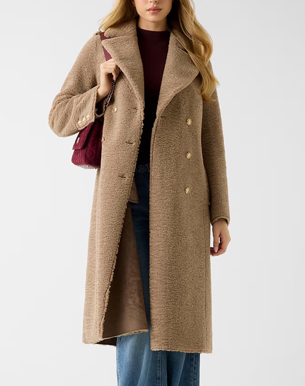 GUESS LAILA FAUX FUR BONDED COAT ΓΥΝΑΙΚΕΙΟ W5BL62W4190-G1L7 Moccasin