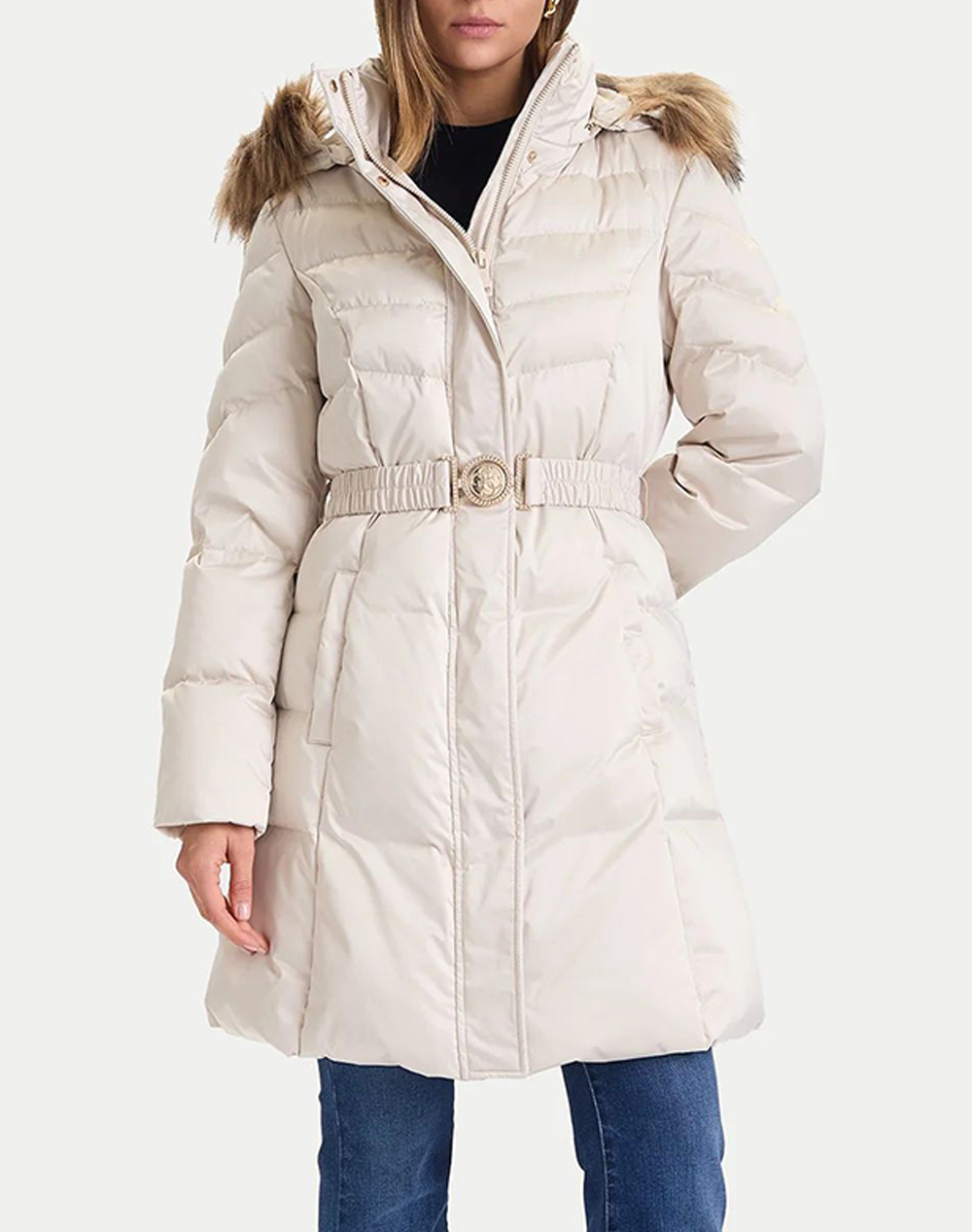 Γυναικεία μπουφάν guess σε εκρου