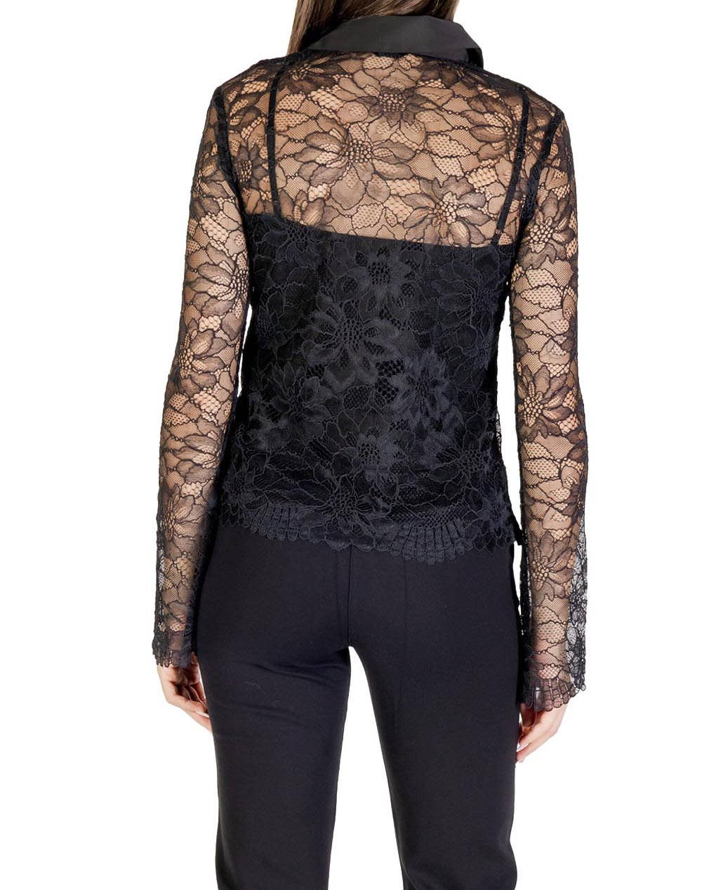 GUESS LS ANTOINETTE LACE SHIRT ΠΟΥΚΑΜΙΣΟ ΓΥΝΑΙΚΕΙΟ W5YH58WHDY0-JBLK Black φωτογραφία
