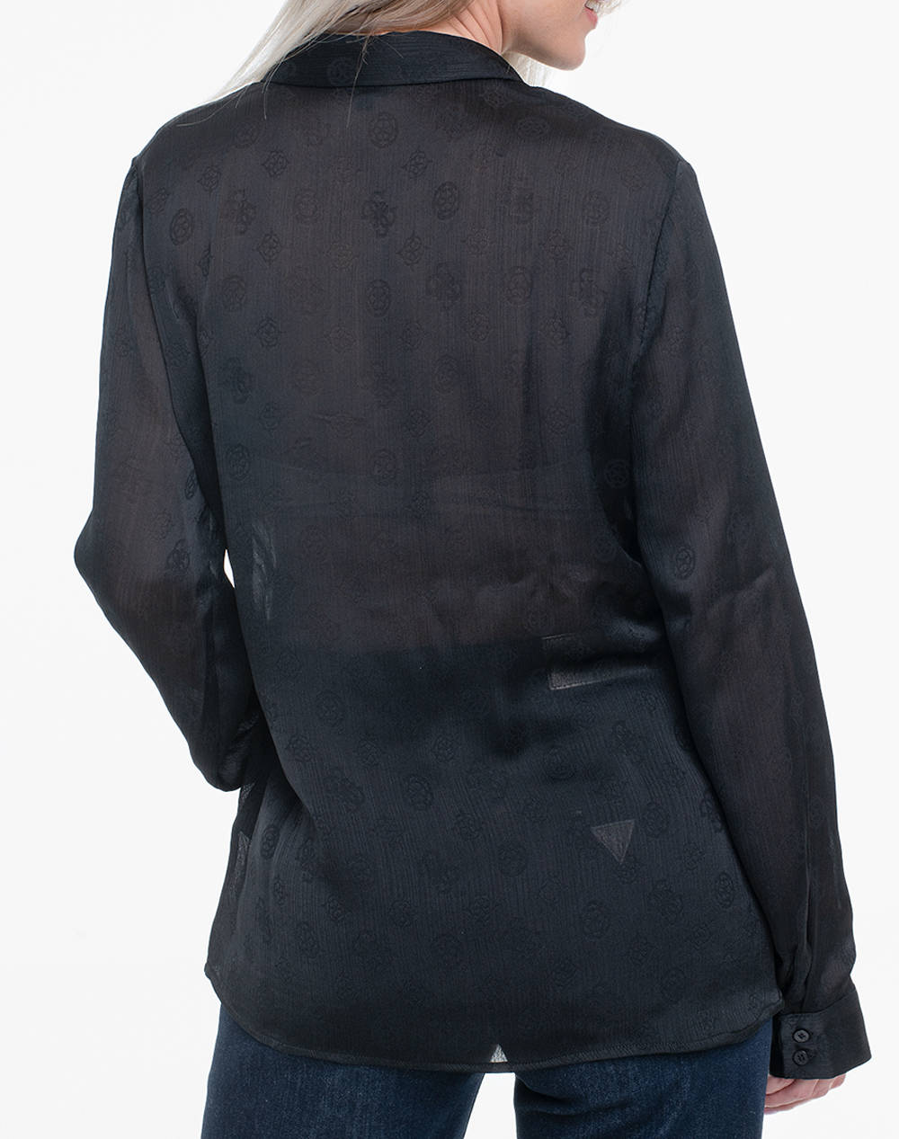 GUESS LS MARTHE LOGO SHIRT ΠΟΥΚΑΜΙΣΟ ΓΥΝΑΙΚΕΙΟ W5YH1AWHCR2-JBLK Black φωτογραφία