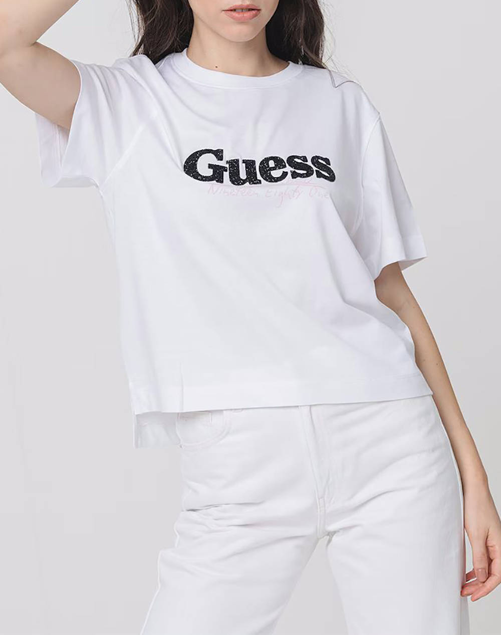 GUESS CN SL GUESS TOUR DATES TEE ΜΠΛΟΥΖΑ ΓΥΝΑΙΚΕΙΟ W5YI07I3Z14-G011 White