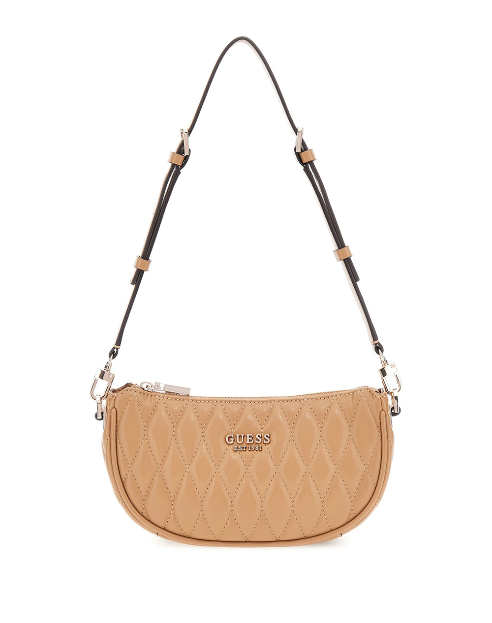 GUESS VALLA MINI TOP ZIP SHLDR BAG ΤΣΑΝΤΑ ΓΥΝΑΙΚΕΙΟ HWQG8122720-BEI Biege
