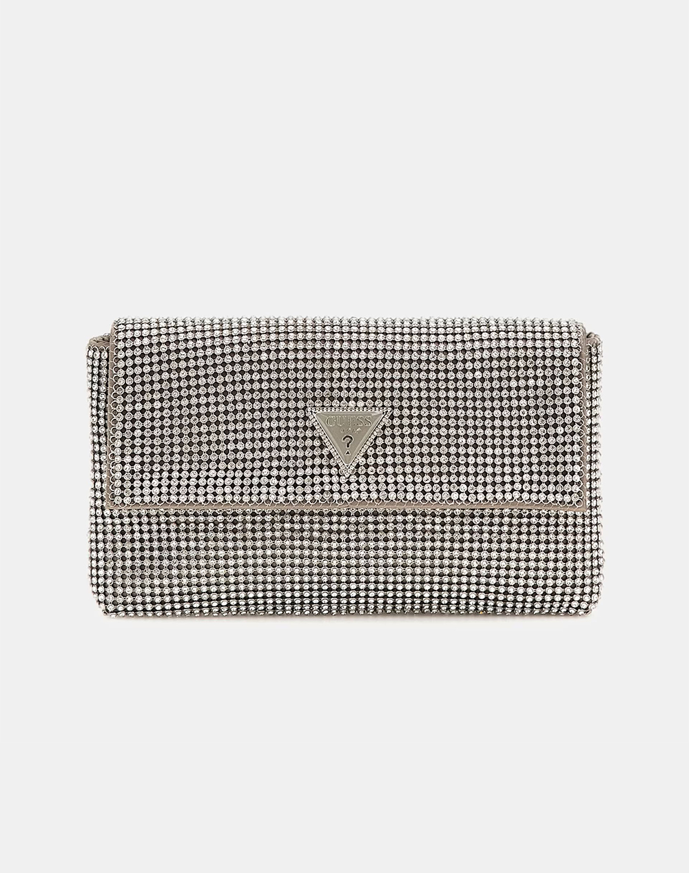 GUESS ZALINA FLAP CLUTCH ΤΣΑΝΤΑ ΓΥΝΑΙΚΕΙΟ HWRY9350700-SIL MetallicSilver