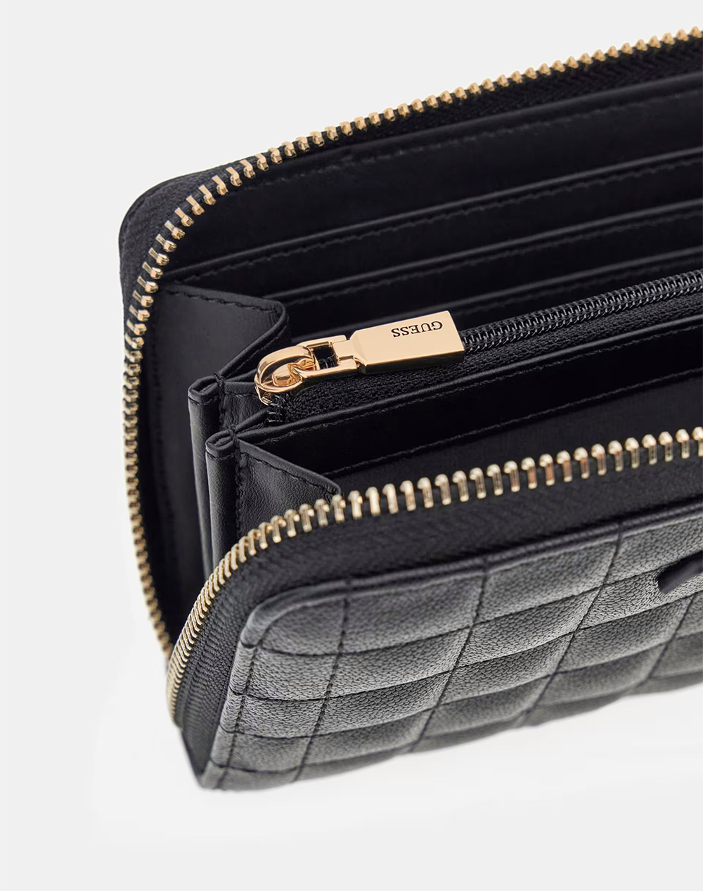 GUESS NADIRA SLG LARGE ZIP AROUND ΠΟΡΤΟΦΟΛΙ ΓΥΝΑΙΚΕΙΟ SWQG8424146-BLA Black φωτογραφία