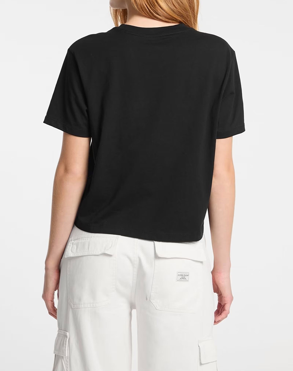 GUESS JEANS GJ SS CN BOXY EMBRO LOGO TEE ΜΠΛΟΥΖΑ ΓΥΝΑΙΚΕΙΟ W5RI42K8HM0-JBLK Black φωτογραφία