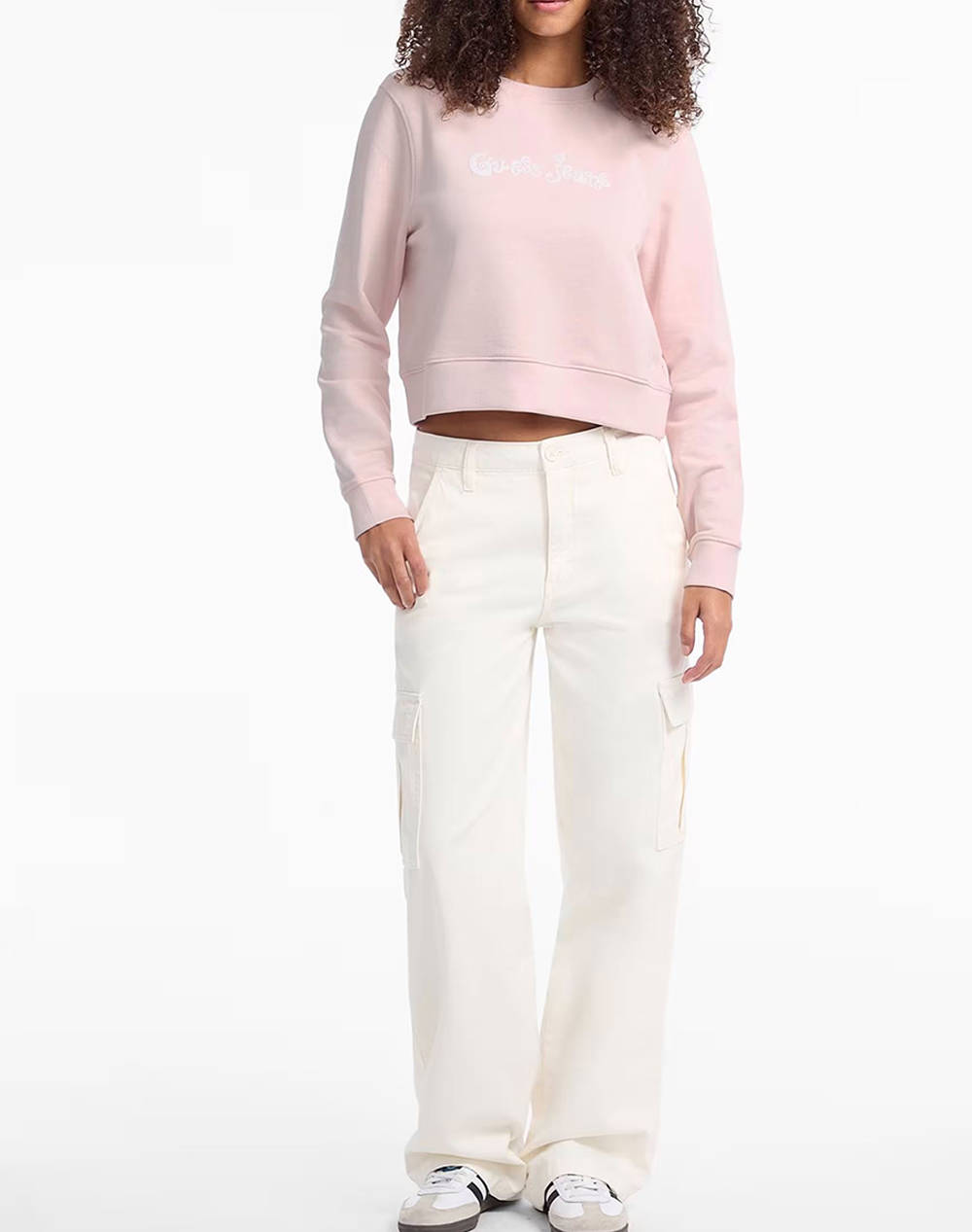 GUESS JEANS GJ CN CROPPED FLOWER SWEAT ΦΟΥΤΕΡ ΓΥΝΑΙΚΕΙΟ W5YQ15K68I4-A61U LightPink φωτογραφία