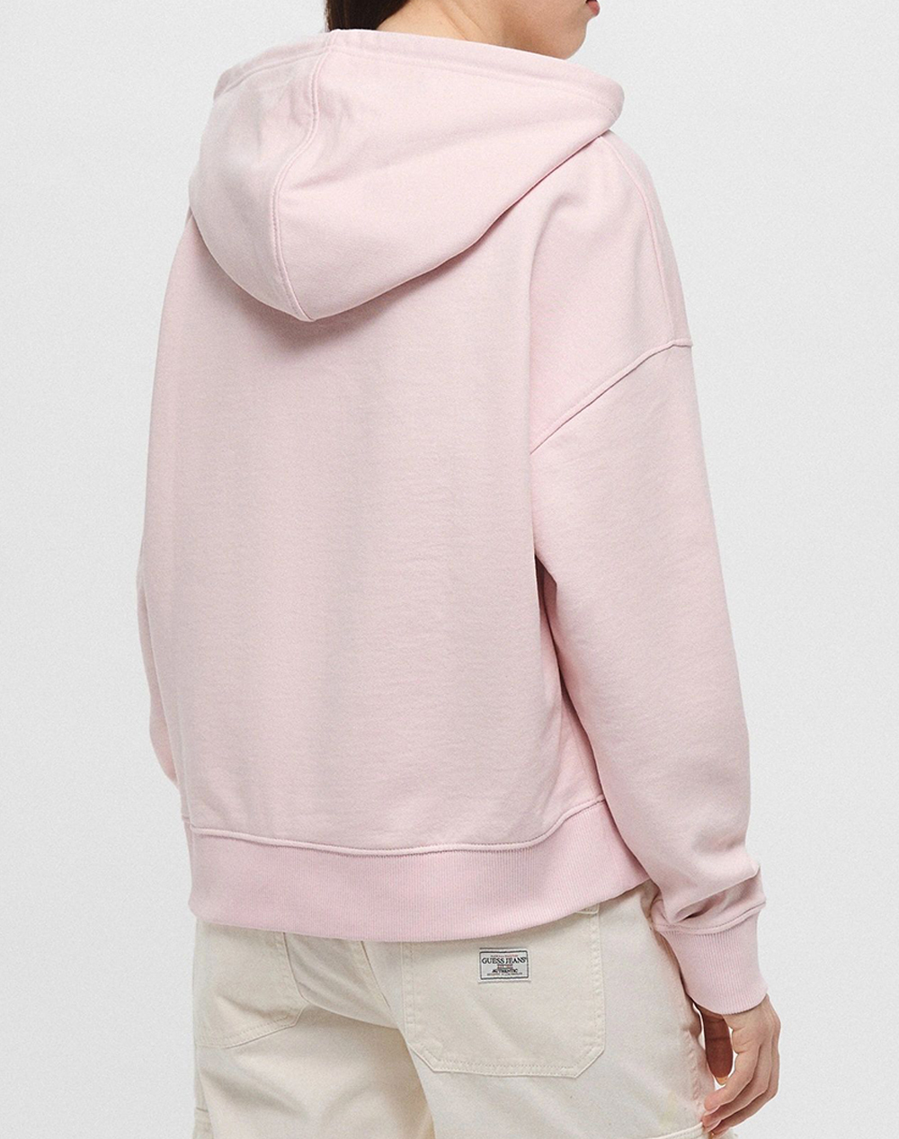GUESS JEANS GJ OVER HOOD EMBRO SWEATSHIRT ΦΟΥΤΕΡ ΓΥΝΑΙΚΕΙΟ W5RQ27K68I4-A61U LightPink φωτογραφία