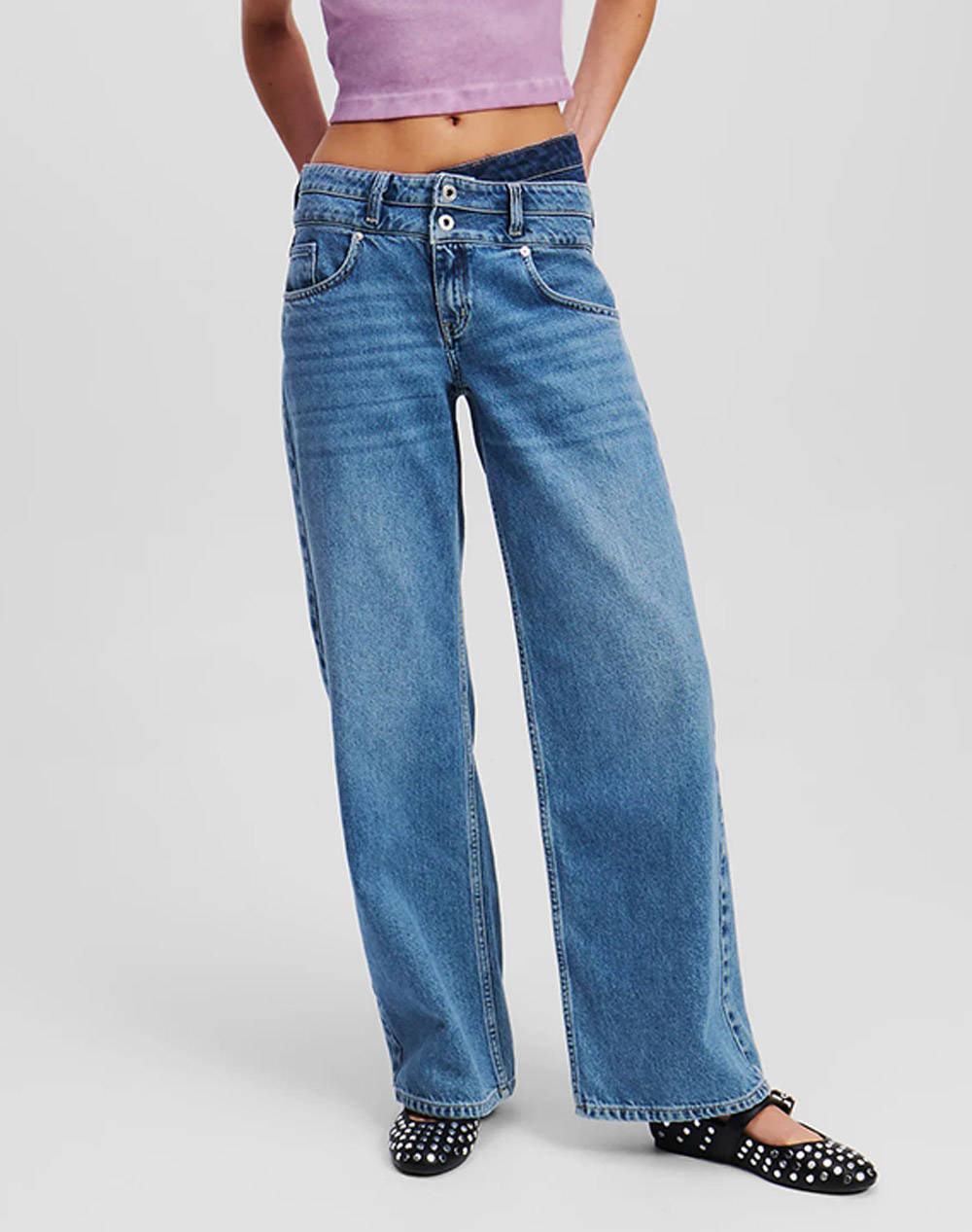 KARL LAGERFELD JEANS KLJ MR RELAXED WB DENIM A3W10072-1EK DenimLightBlue