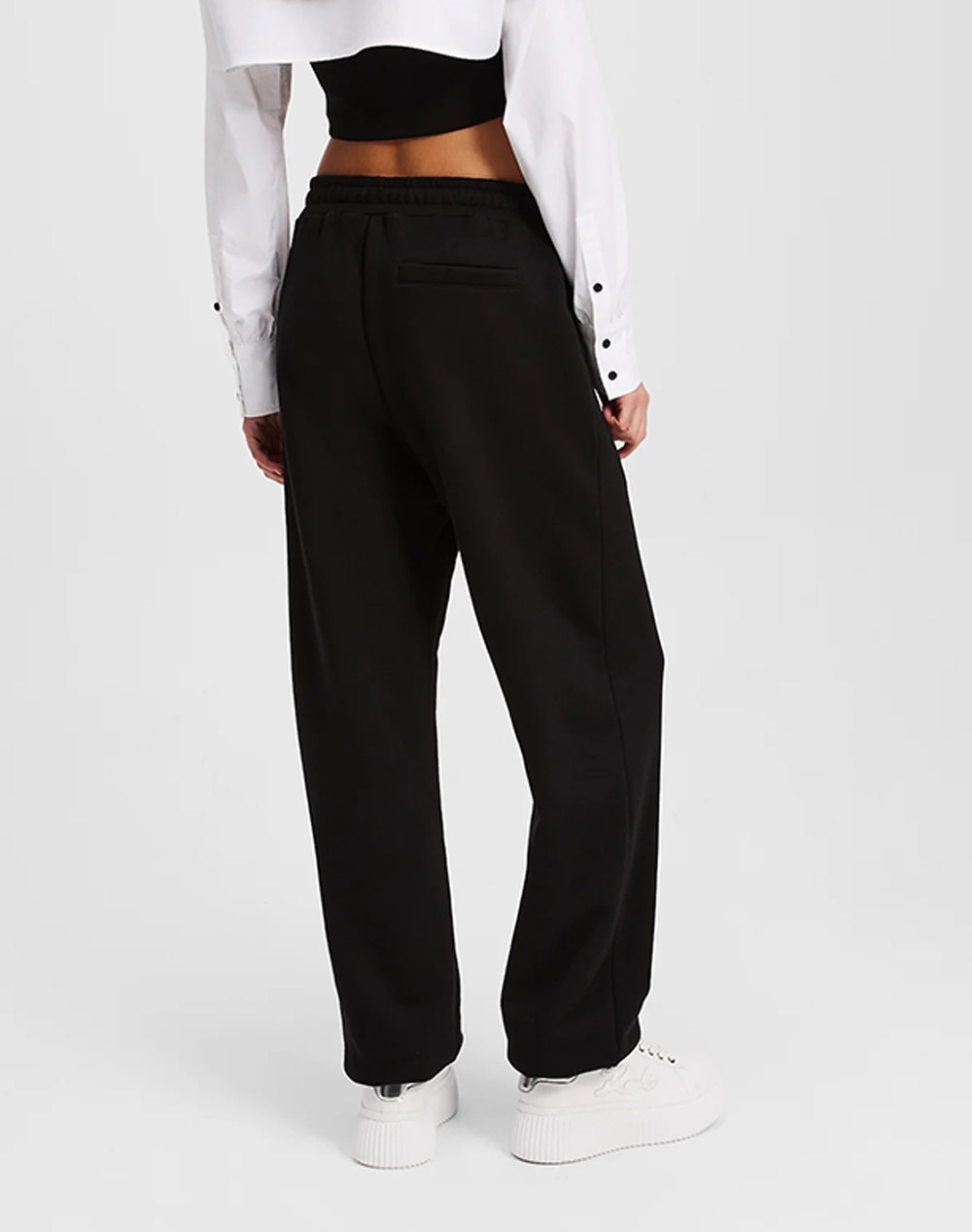 KARL LAGERFELD JEANS KLJ TEXT LOGO SLIM SWEATPANT A1W10058-999 Black