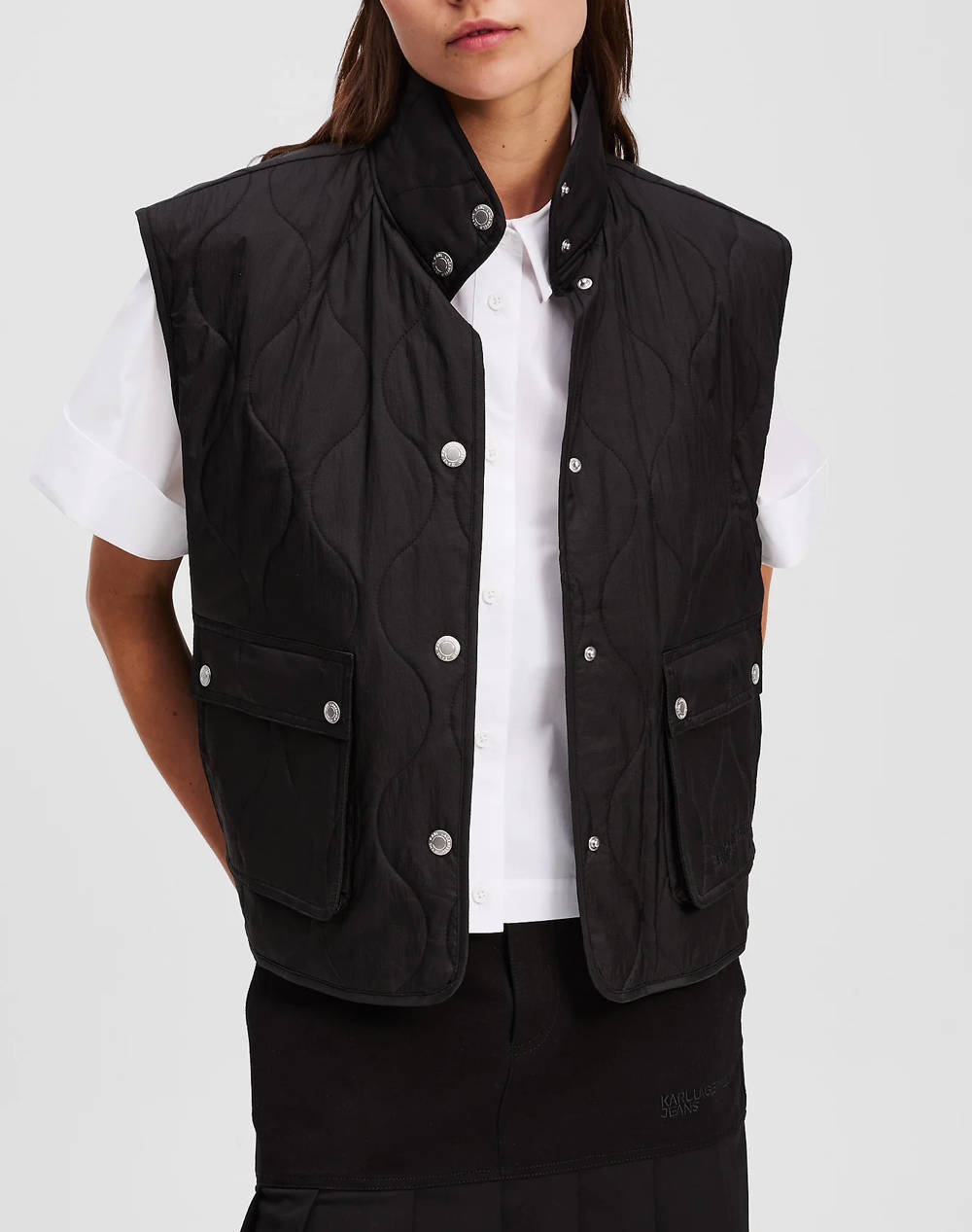 KARL LAGERFELD JEANS KARL LAGERFELD JEANS KLJ QUILTED VEST A3W15039-999 Black