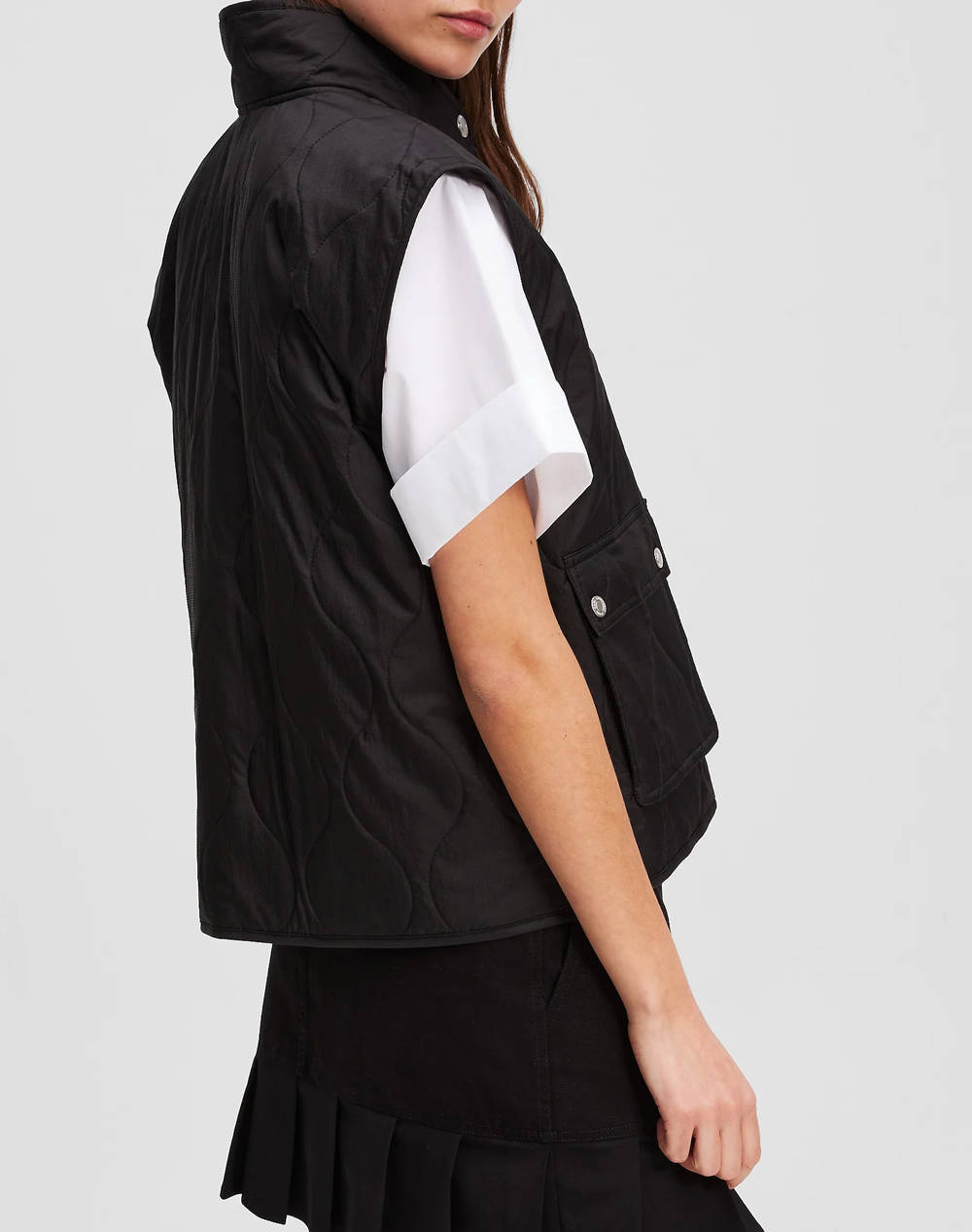 KARL LAGERFELD JEANS KLJ QUILTED VEST A3W15039-999 Black φωτογραφία