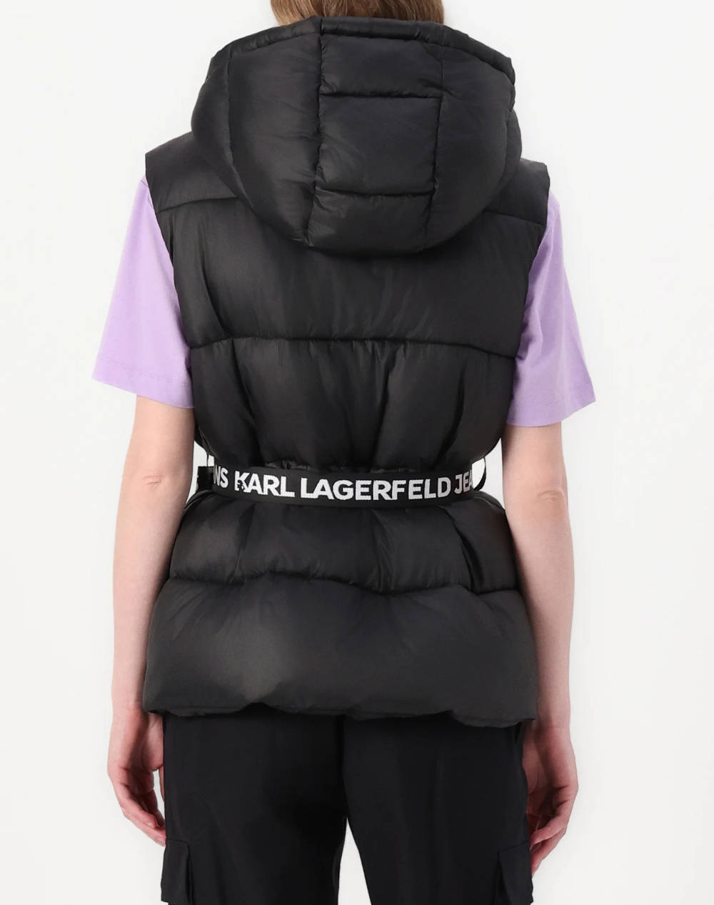 KARL LAGERFELD JEANS KLJ BELTED PUFFER VEST A3W15025-999 Black φωτογραφία