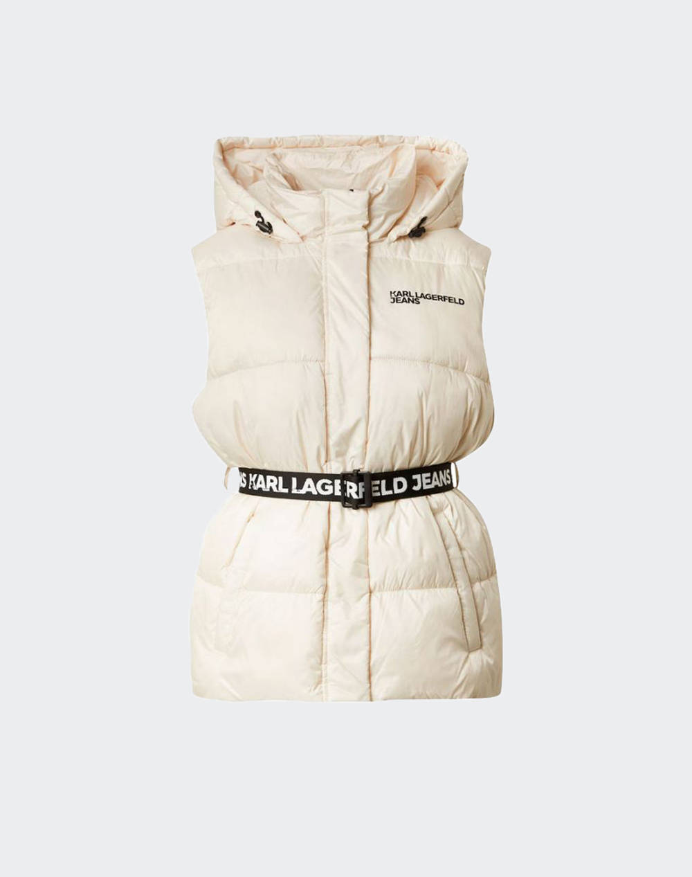KARL LAGERFELD JEANS KARL LAGERFELD JEANS KLJ BELTED PUFFER VEST A3W15025-461 Cream