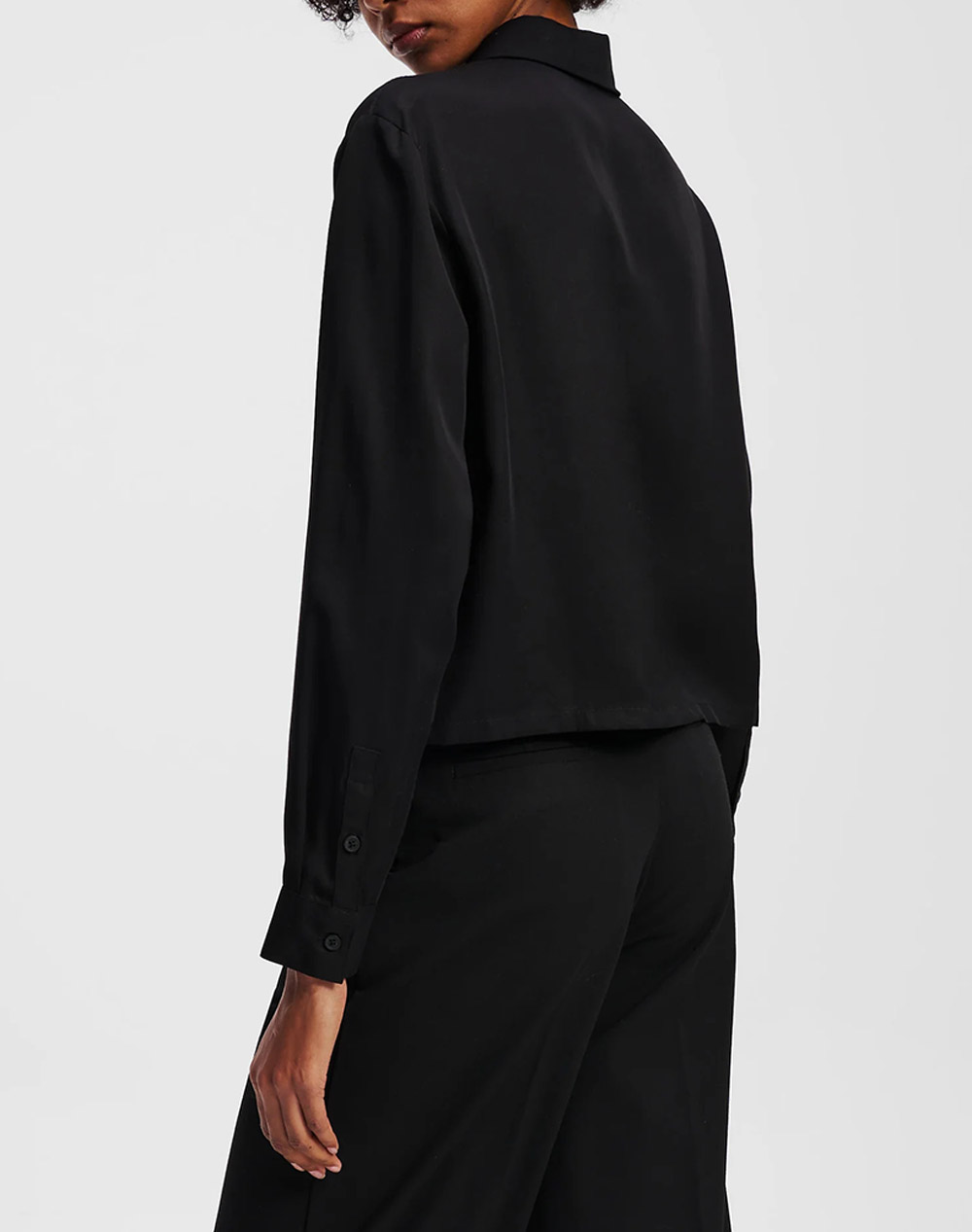 KARL LAGERFELD JEANS KLJ UTILITY BLOUSE A3W11009-999 Black