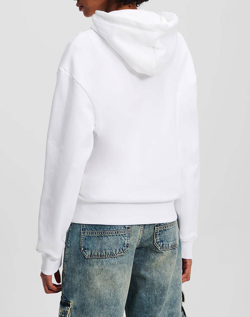 KARL LAGERFELD JEANS KLJ RELAX REPEAT KARL HOODIE A3W20042-100 White φωτογραφία