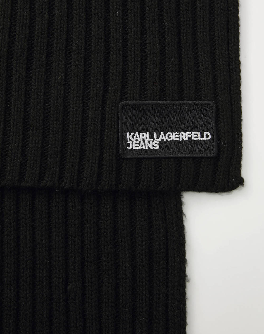 KARL LAGERFELD JEANS KLJ PATCH LOGO SCARF A4W33084-999 Black φωτογραφία
