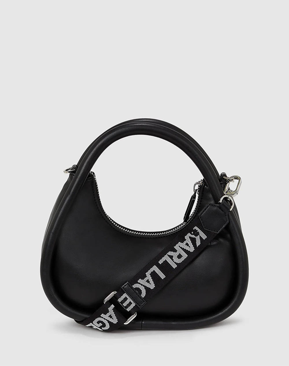 KARL LAGERFELD JEANS KLJ PUFFY PU TOP HANDLE (Διαστάσεις: 25 x 11/18 x 9εκ.) A4W30152-999 Black