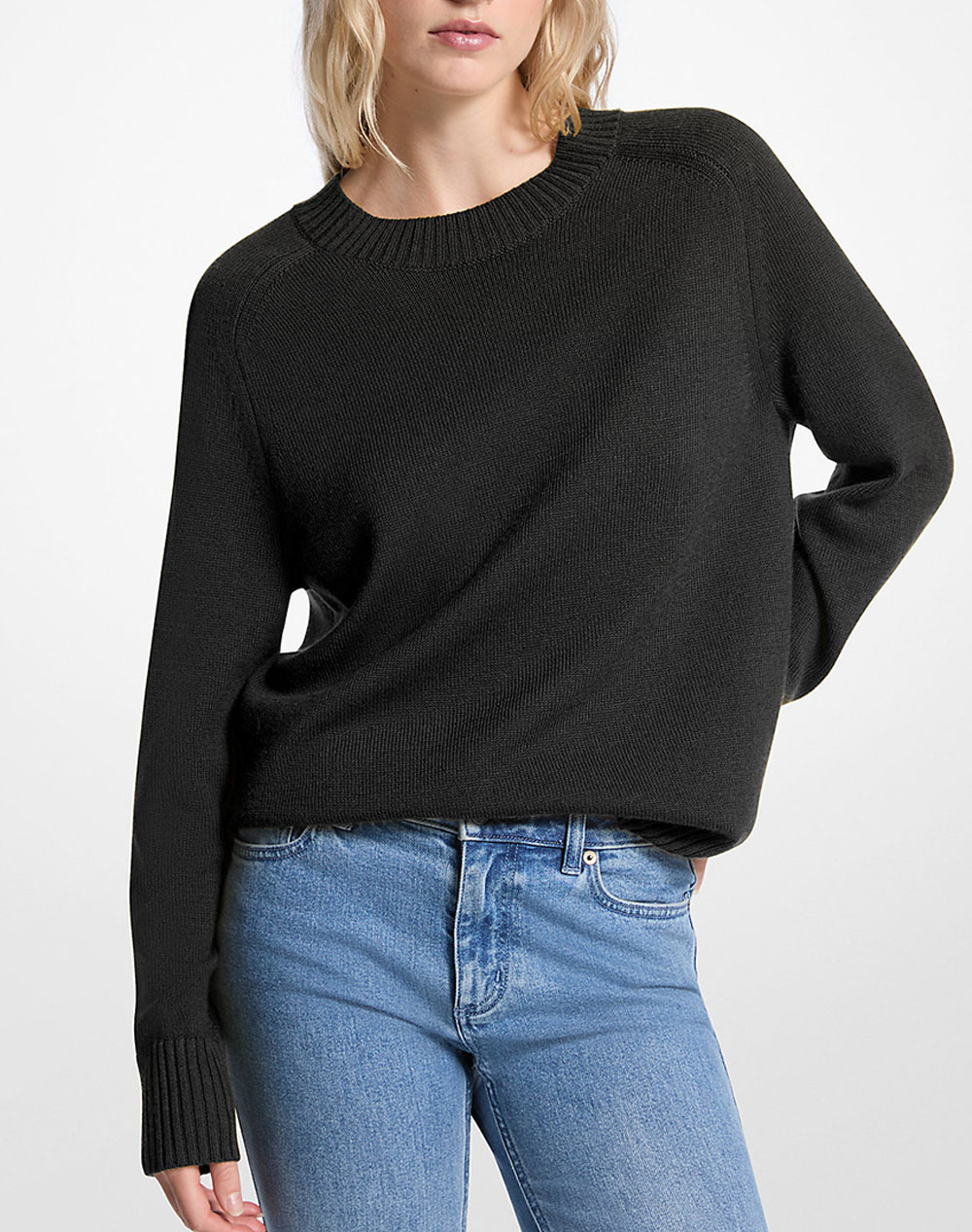 MICHAEL KORS MF561CFF2G ΠΟΥΛΟΒΕΡ ΜΑΚΡΥΜΑΝΙΚΟ MICHAEL MICHAEL KORS MF561CFF2G-001 Black