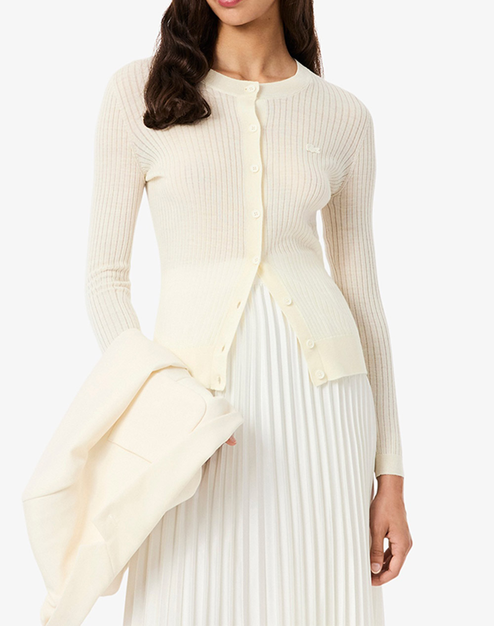 LACOSTE LACOSTE ΠΟΥΛΟΒΕΡ ΜΜ 3AF4141-70V Cream