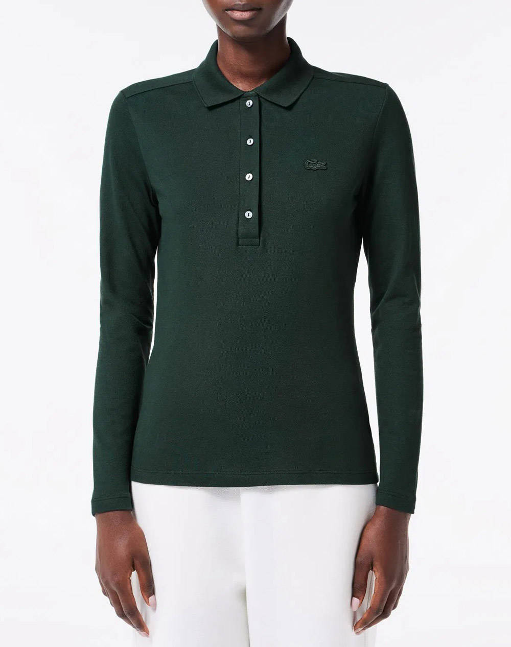 LACOSTE LACOSTE ΜΠΛΟΥΖΑ ΜΜ LONG SLEEVED RIBBED COLLAR SHIRT 3PF5464-YZP DarkGreen