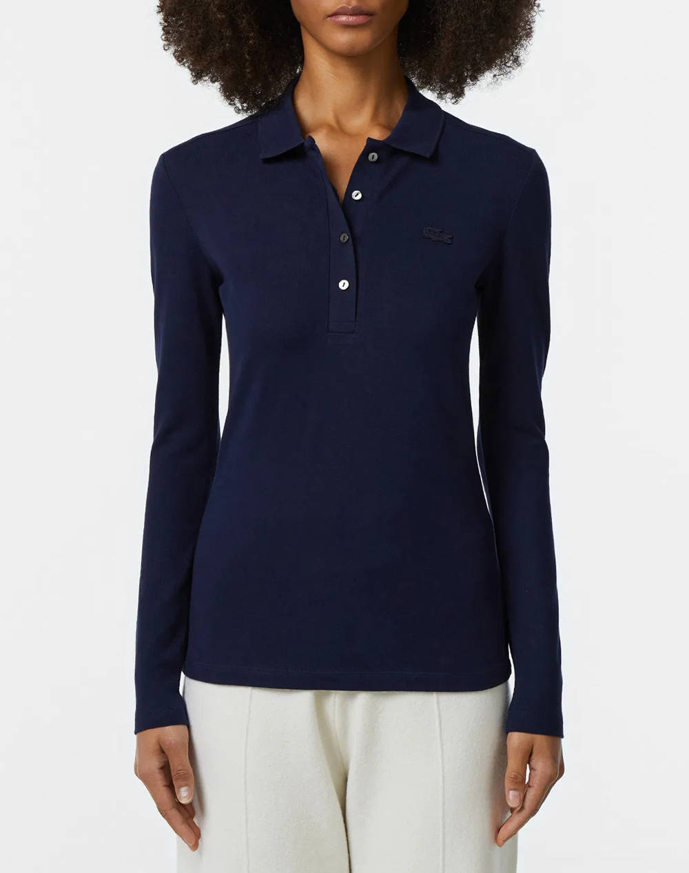 LACOSTE LACOSTE ΜΠΛΟΥΖΑ ΜΜ LONG SLEEVED RIBBED COLLAR SHIRT 3PF5464-166 NavyBlue