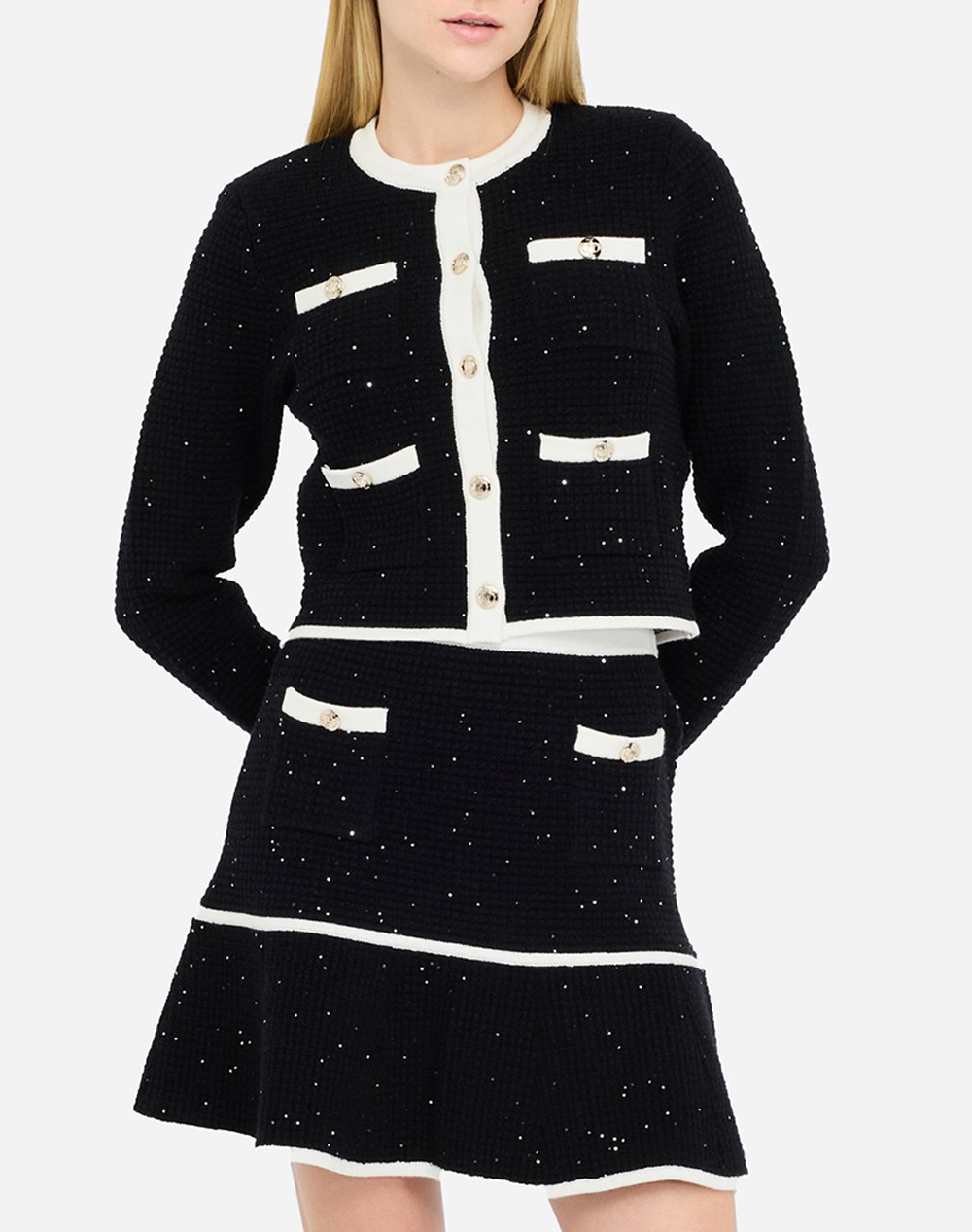 LIU JO BLACK_CF5M16_ECS GIACCA IN MAGLIA M/L ΣΑΚΑΚΙ ΓΥΝΑΙΚΕΙΟ CF5131MS18F-03862 Black