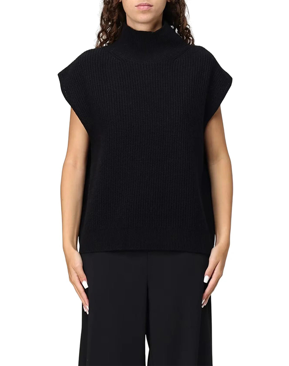 LIU JO BLACK_CF5M20_ECS MAGLIA CHIUSA S/M ΜΠΛΟΥΖΑ ΓΥΝΑΙΚΕΙΟ CF5227MS019-22222 Black