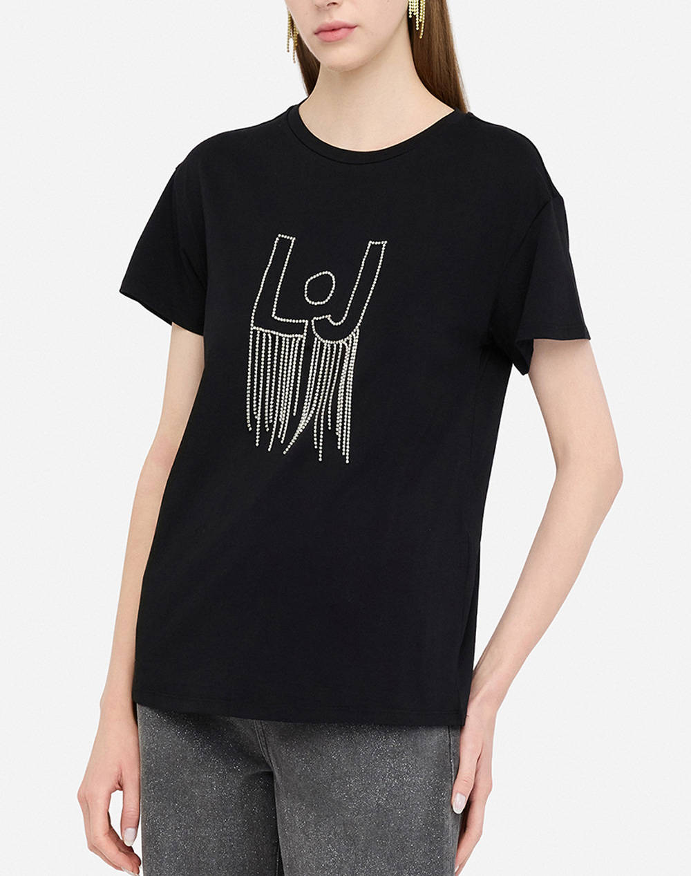 LIU JO DENIM_UF5J15_T-SHIRT MODA M/C ΜΠΛΟΥΖΑ ΓΥΝΑΙΚΕΙΟ UF5261JS923-M9787 Black