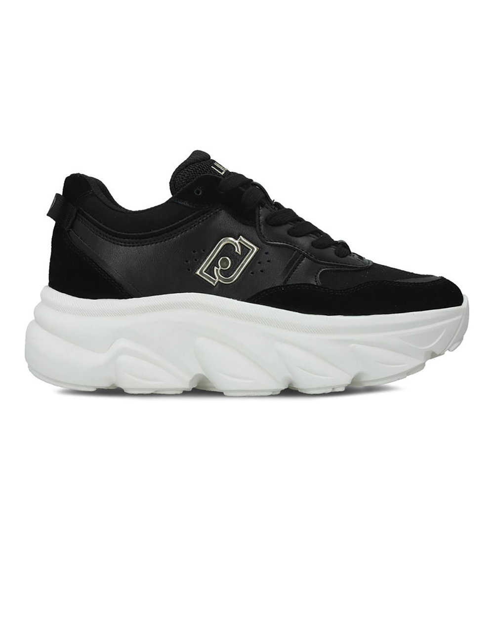 LIU JO SPORT STEFFY 01 - SNEAKER CALF LEATHER COW SUE ΠΑΠΟΥΤΣΙ ΓΥΝΑΙΚΕΙΟ BF5061P0304-22222 Black