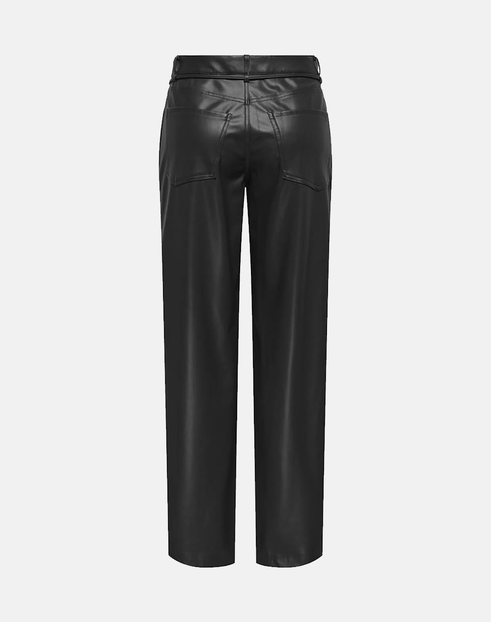 ONLY ONLY ONLGIANNA-STORY MW FAUX LEA PANT CC PNT 15351275-BLACK Black - 2