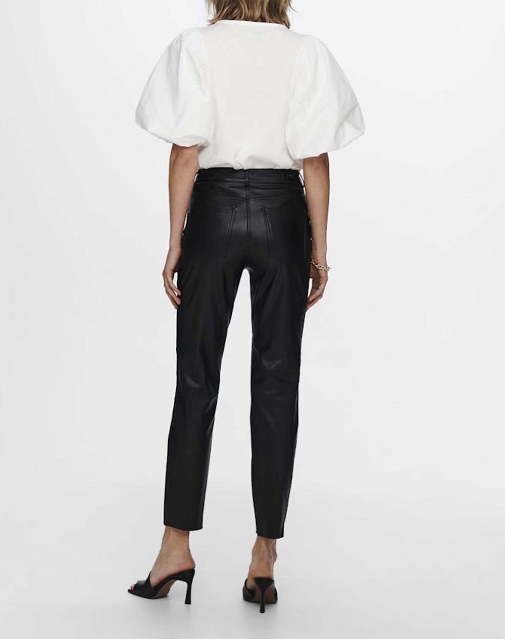 ONLY ONLEMILY HW ST ANK FAUX LEATHER PNT NOOS 15209293-BLACK Black φωτογραφία