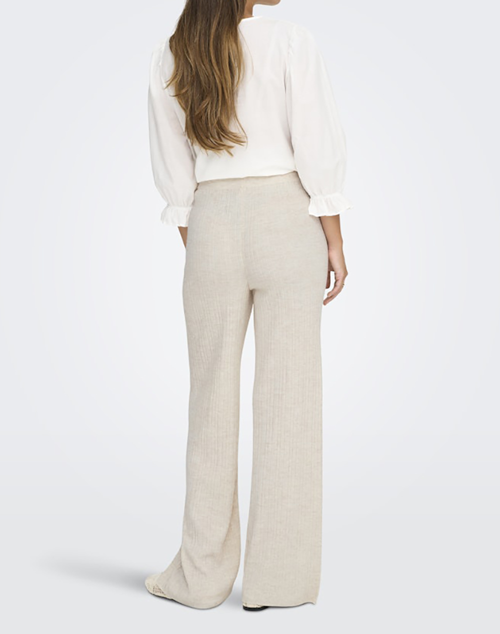 ONLY ONLTHEA PANT KNT 15352981-Pumice StoneMelange Cream φωτογραφία