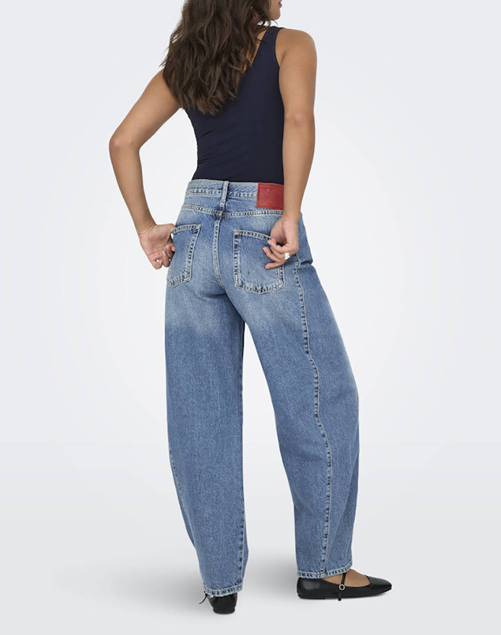 ONLY ONLHORSESHOE MW BARREL RED DNM DOT 15358011-Medium Blue Denim DenimLightBlue φωτογραφία