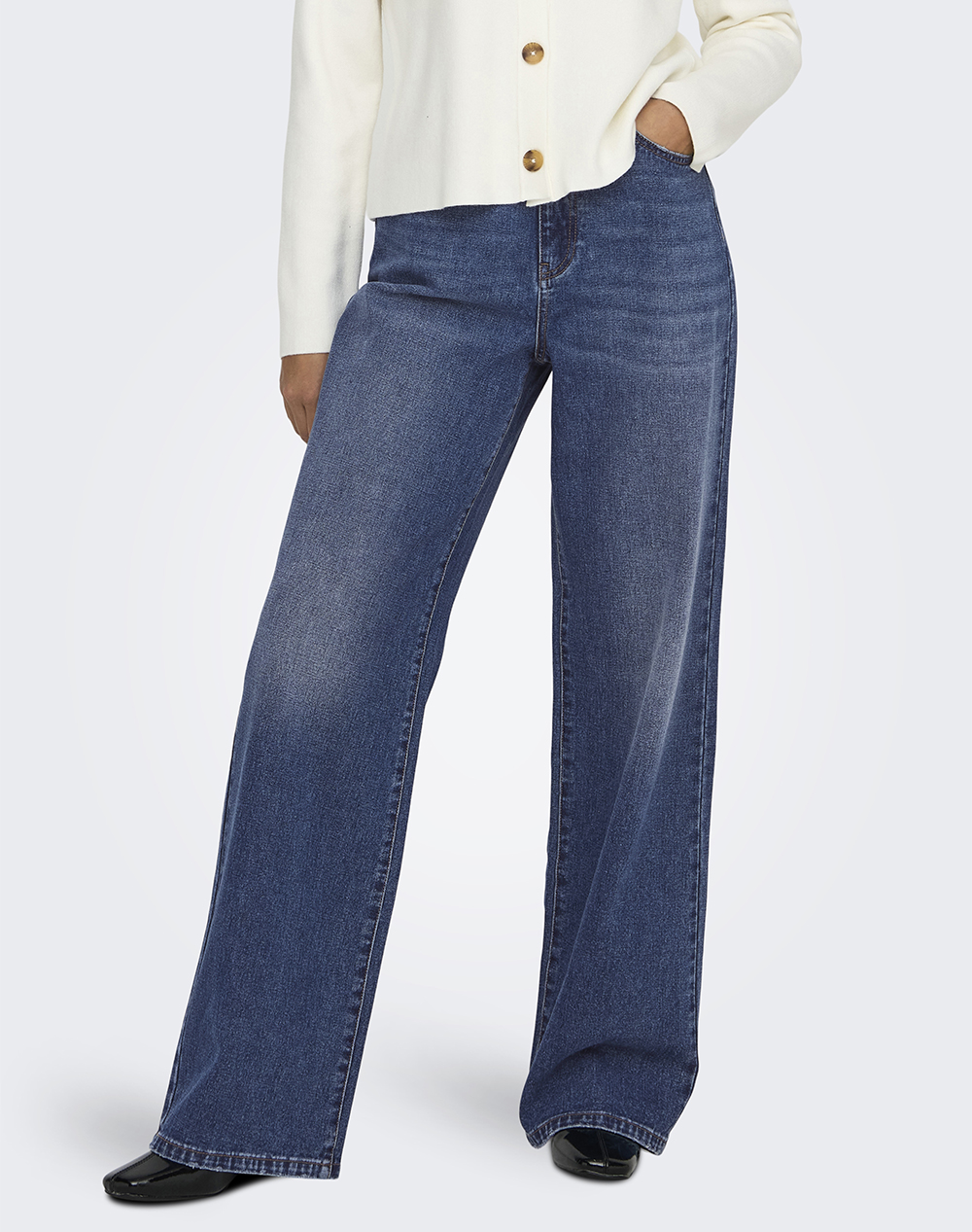ONLY ONLY ONLHOPE HW WIDE DNM DNM SIJ BOX 15264080-Medium Blue Denim DenimBlue