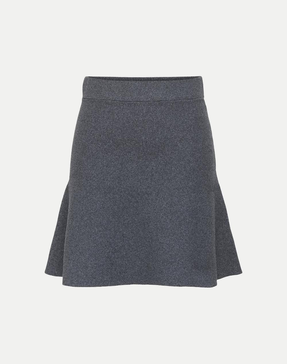 ONLY ONLY ONLAMA LIFE SKATER SKIRT CC KNT 15350442-Medium Grey Melange Gray