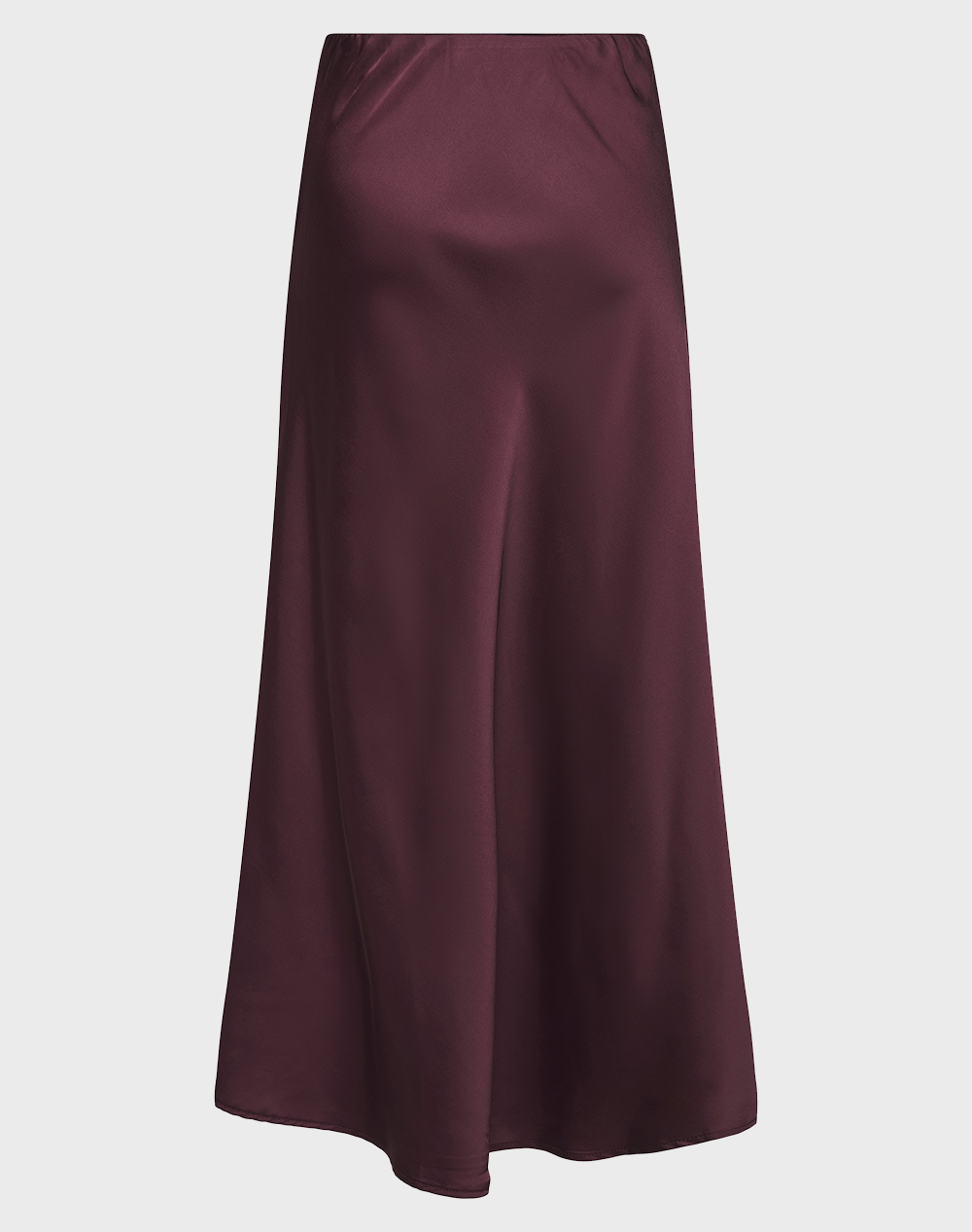 ONLY ONLMIKA VIS SATIN LONG SKIRT WVN 15361200-Decadent Chocolate Bordeux