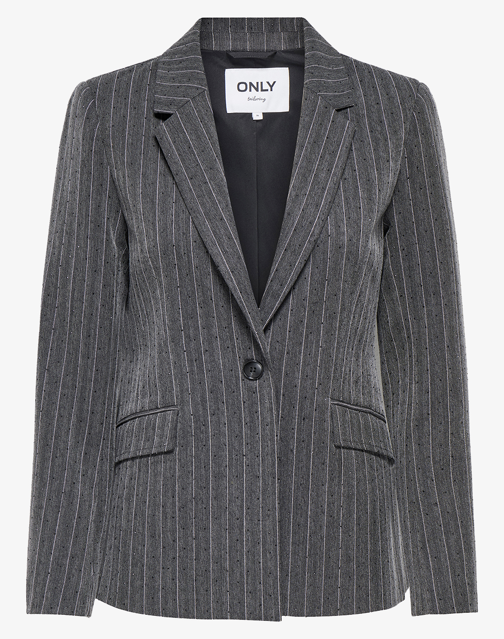 ONLY ONLY ONLALYA-SIGA LIFE HB RHINE BLAZER TLR 15357660-Dark Grey MelangePINSTRIPEW.RHINESTONE DarkGray