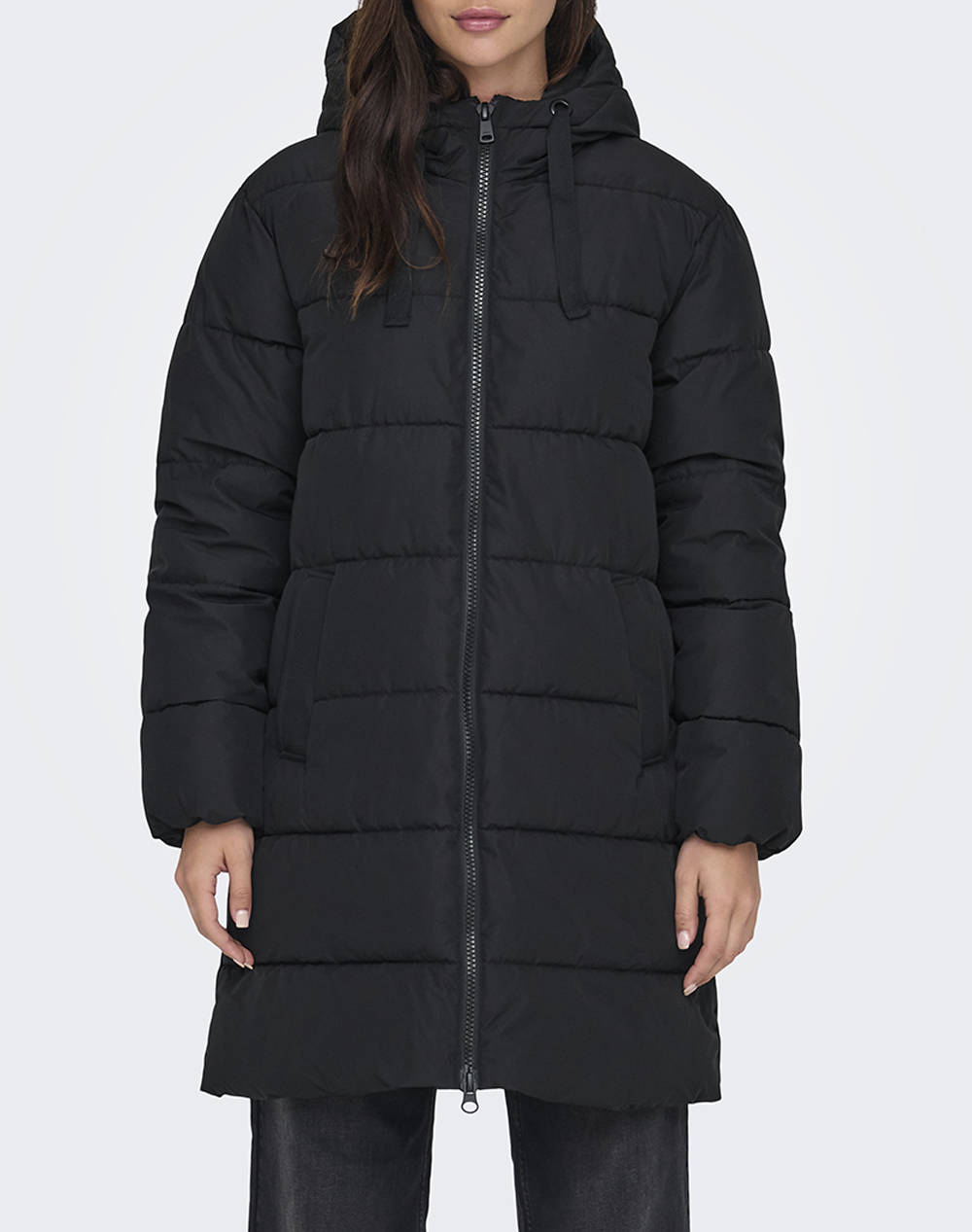 ONLY ONLCLAIR PUFFER HOOD COAT CC OTW 15323232-BLACK Black