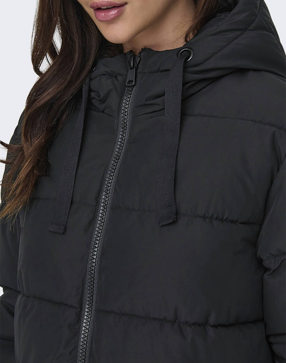 Only Onlclair Puffer Hood Coat Cc Otw 15323232-Black Black Γυναικεία ρούχα Πανωφορια μπουφάν Politikos Shop Πολιτικός