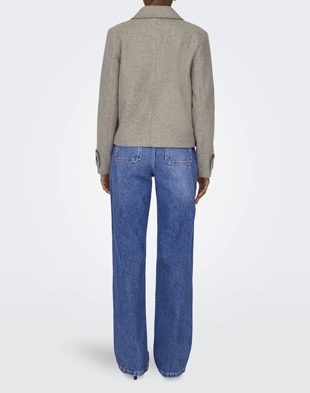 ONLY ONLFREJA LIFE SHORT DB JACKET OTW NOOS 15320983-Mocha MeringueMelange SandyBrown φωτογραφία