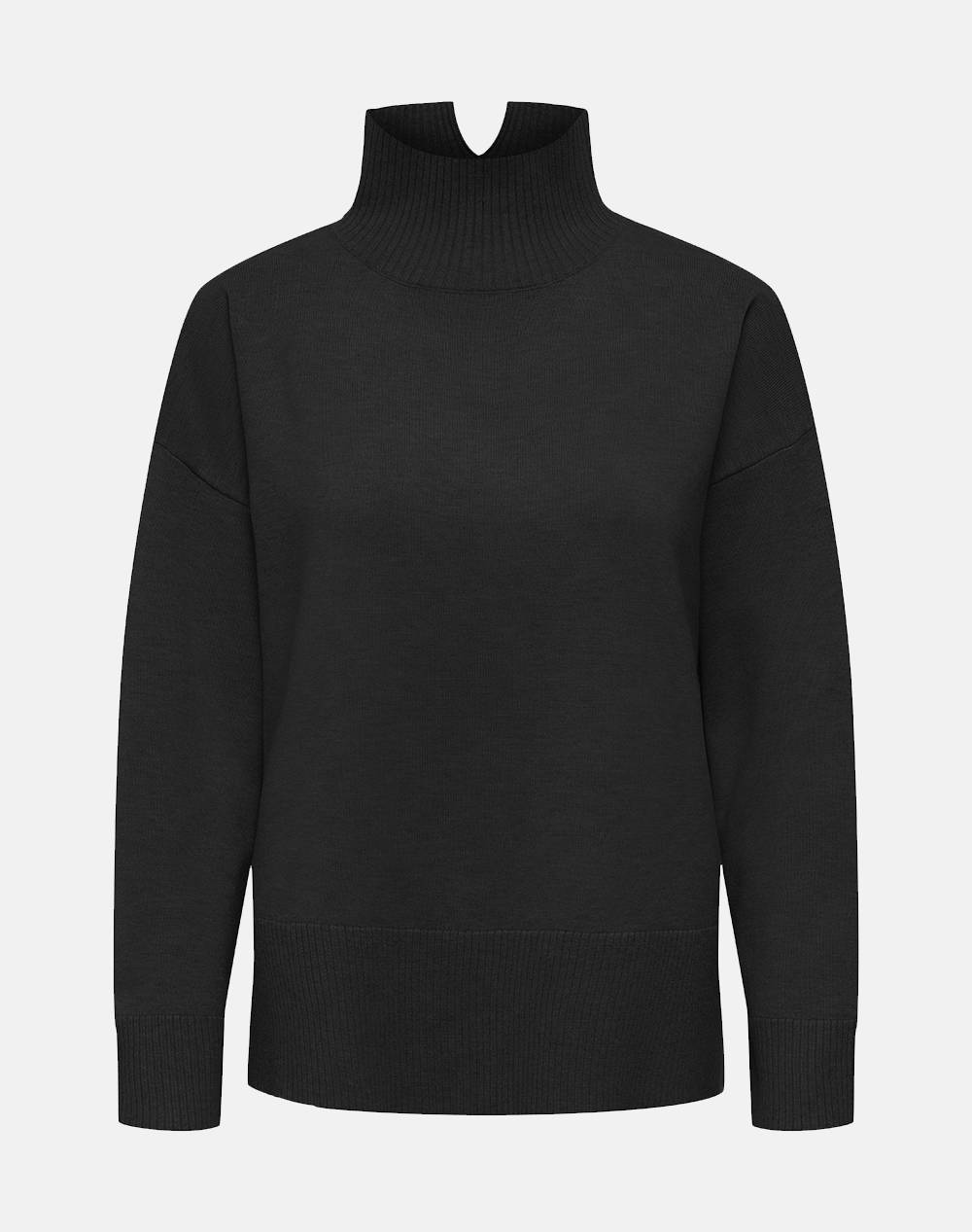 ONLY ONLCOCO LIFE LS HIGH NECK CC KNT 15349969-BLACK Black