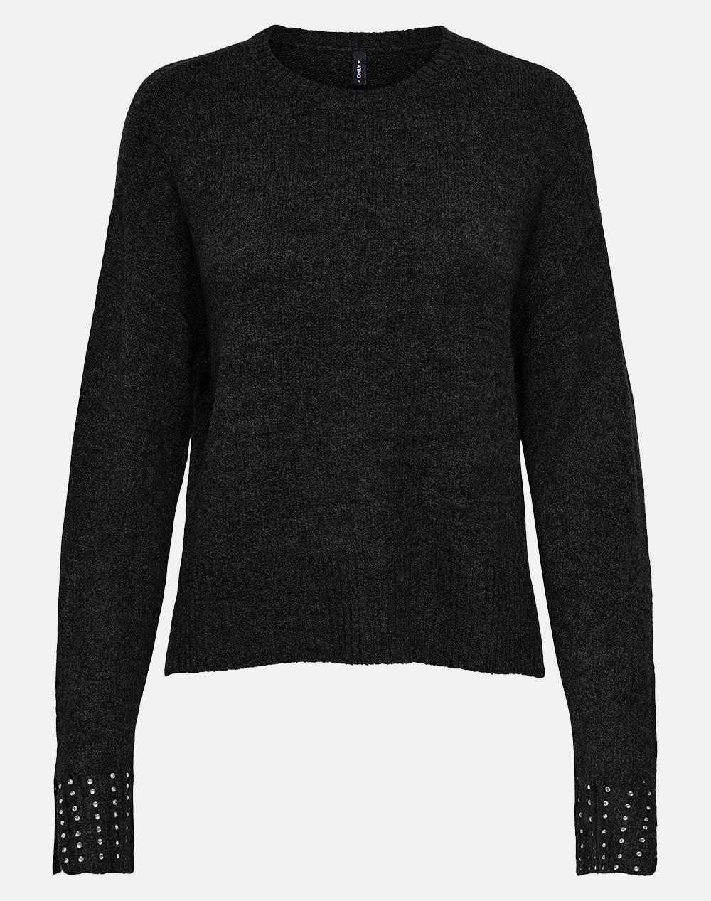 ONLY ONLOHIO LS O-NECK BLING PULLOVER KNT 15358428-BlackSilverStones Black