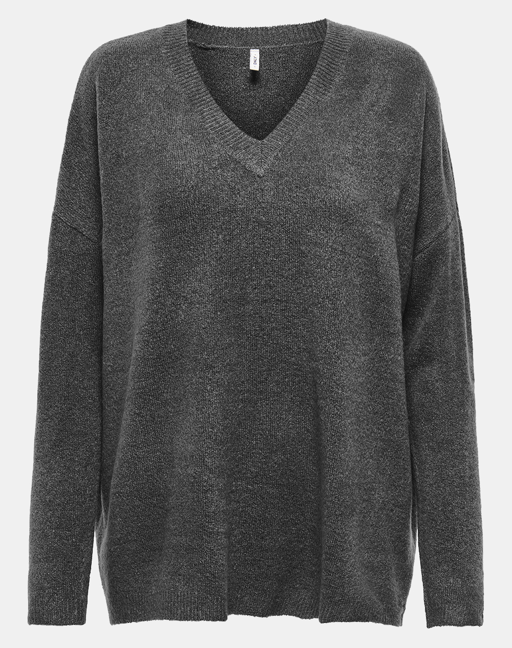 ONLY ONLTALIO LS LONG V-NECK BF KNT 15359335-Dark Grey Melange DarkGray