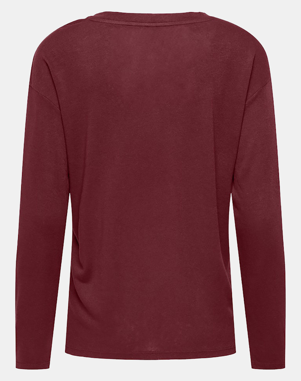 ONLY ONLHENRIETTA L/S V-NECK SHINE TOP JRS 15360156-CabernetCabernetrhinestones RedWine φωτογραφία