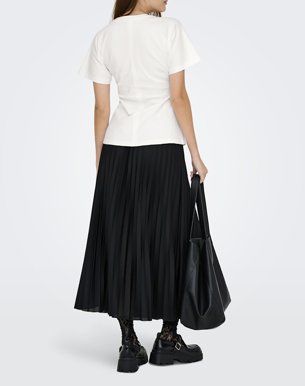 ONLY ONLY ONLMARIE S/S RUCHING TOP JRS NOOS 15365258-Cloud Dancer White - 2