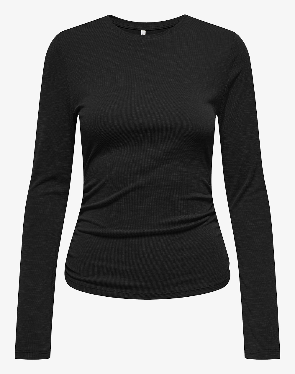 ONLY ONLFREE LIFE L/S SLUB RIB TOP JRS 15364619-BLACK Black