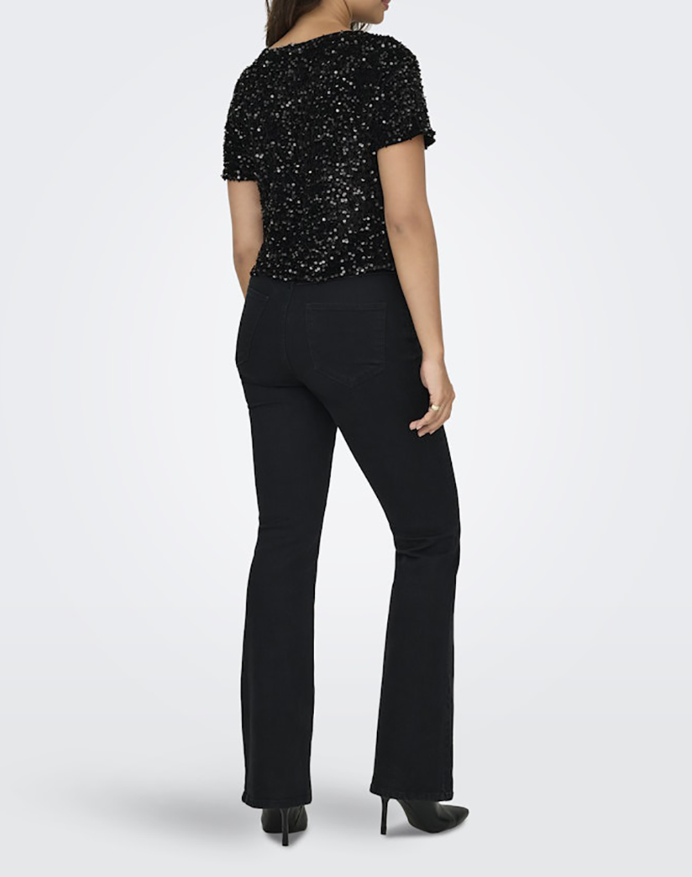 ONLY ONLY ONLANIKA SS SEQUINS BOAT TOP WVN 15358489-BlackBLACK SEQUINS Black - 2