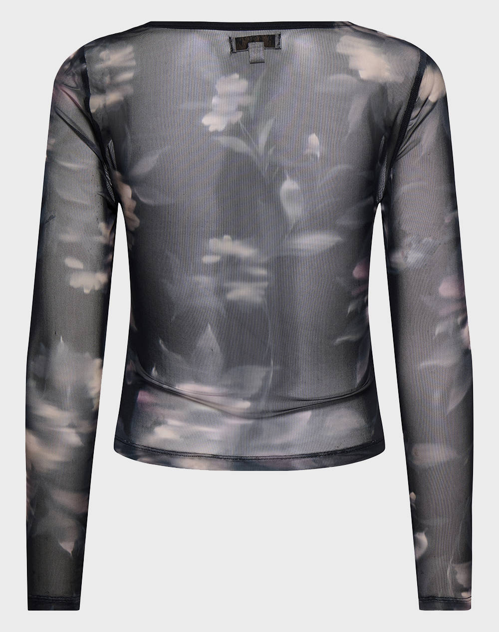 ONLY ONLY ONLKAYA LIFE LS RUCHING MESH TOP WVN 15357311-Twilight MauveAOPDiffused floral Mixed - 2