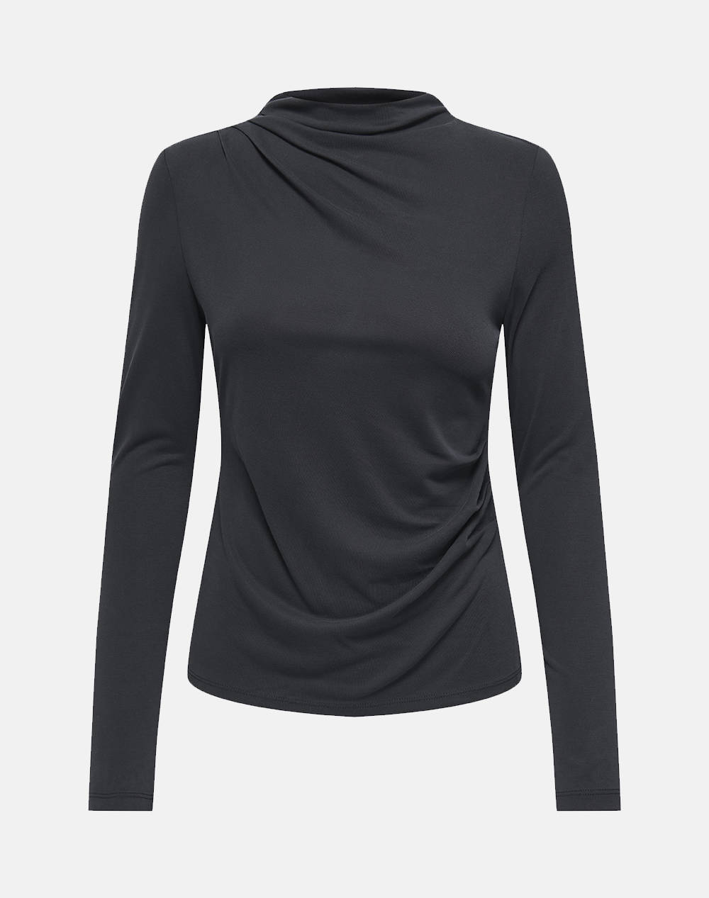 ONLY ONLFREE LIFE L/S DRAPE TOP JRS 15356320-BLACK Black