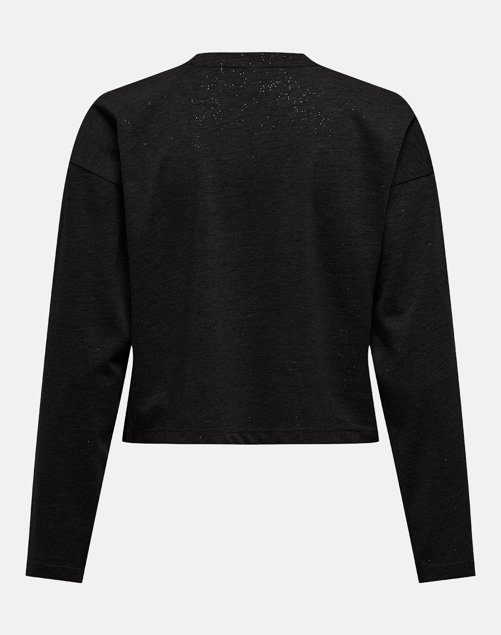 ONLY ONLY ONLMELLE L/S GLITTER TOP JRS 15357717-BlackBlack foil Black - 2